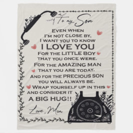 Till min son Blanket.. Gift för son Fleecefilt