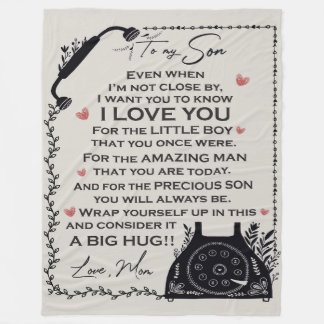 Till min son Blanket.. Gift för son Fleecefilt