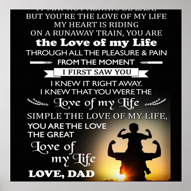 Till min son-design| Familjebaserad Dekoration Poster (Framsidan)