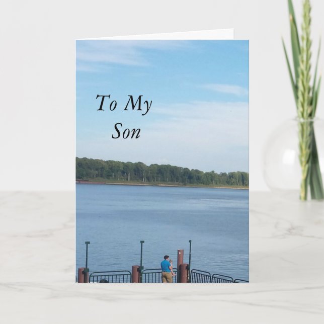 Till min son "Fars dag" Kort (Framsida)