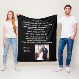 Till min son fleecefilt