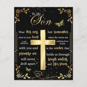 Till min son Gift, Butterfly Älskare, Blommigt Son Flygblad