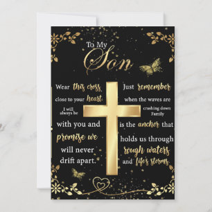 Till min son Gift, Butterfly Älskare, Blommigt Son Julkort