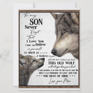 Till min son Gift, Mamma och son, Kärlek Brev till
