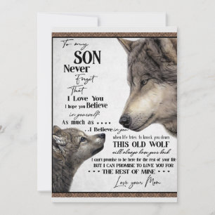 Till min son Gift, Mamma och son, Kärlek Brev till Julkort