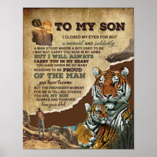 Till min son Gift,Tiger Älskare,Brev till son från Poster