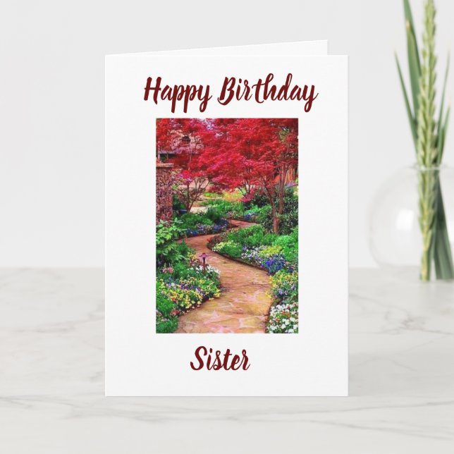 TILL MIN **SPECIELL SISTER** PÅ DITT BIRTHDAKORT KORT (Framsida)