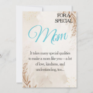 “Till min speciella mamma – tankfull tacksamhetsko Inbjudningar
