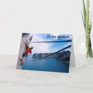 Till min sponsor tacka dig 2 tack kort