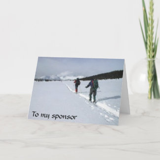 Till min sponsor tacka dig tack kort