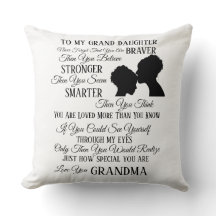 Till min stora dotter från Mamma Dekorativ kudde