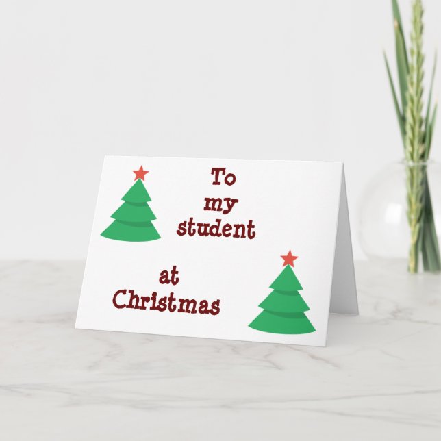 **TILL MIN STUDENT** HOPPAS ATT SANTA ÄR "BRA TILL KORT (Framsida)