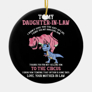 Till min svärdotter julgransprydnad keramik