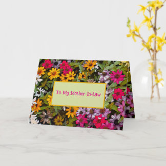 Till min svärmor/ blommig/Lucky Me Kort