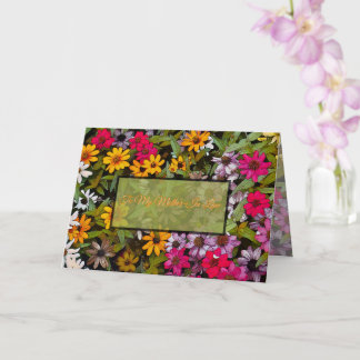 Till min svärmor/ blommig/Lyckligt lottad Kort