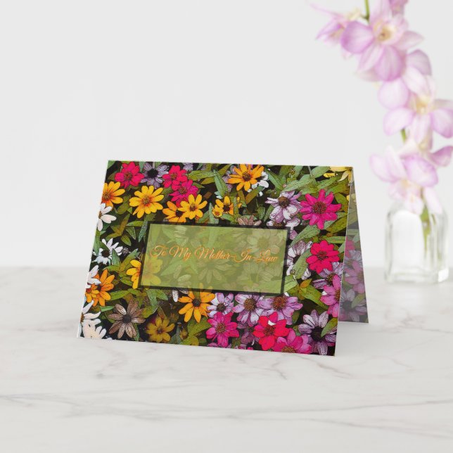 Till min svärmor/ blommig/Lyckligt lottad Kort (Orkide)