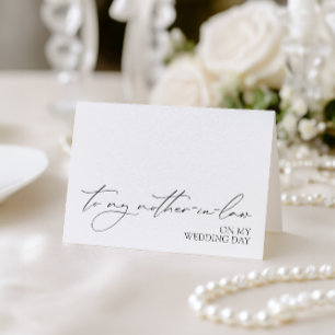 "Till min svärmor på min bröllopsdag" Kort