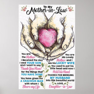 till min svärmor, till min Mamma Canvas Poster