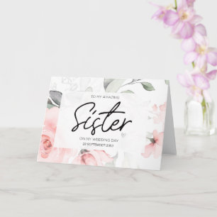 Till min syster Bröllop Tack från Brides Groom Kort