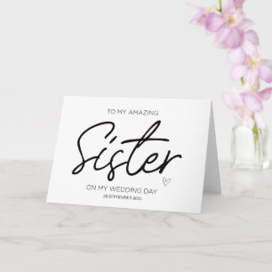Till min syster Bröllop Tack från Brides Groom Kort