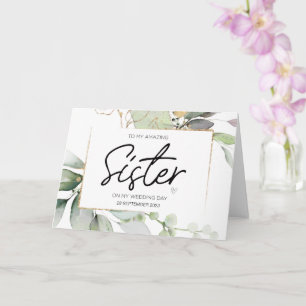 Till min syster Bröllop Tack från Brides Groom Kort