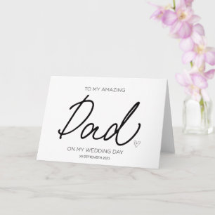 Till min Tack Pappa Bröllop från Brides Far Kort
