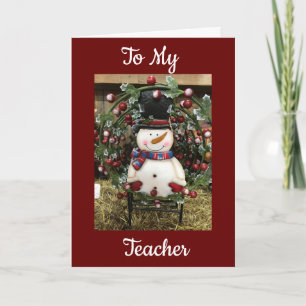 TILL MIN **TEACHER** PÅ CHRISTMAS-KORT HELGKORT