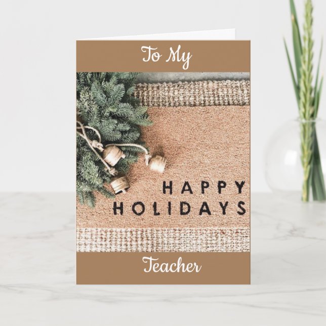 TILL MIN **TEACHER** PÅ CHRISTMAS-KORT HELGKORT (Framsida)