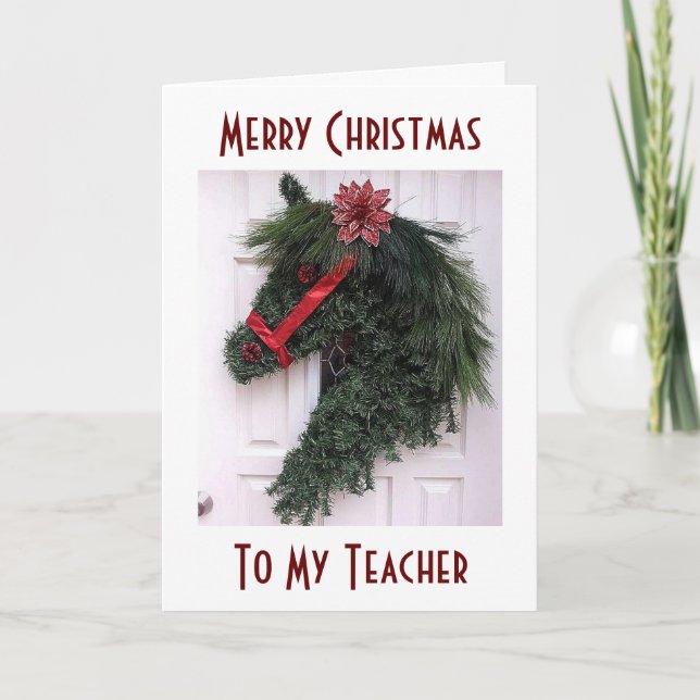 TILL MIN "TEACHER" PÅ CHRISTMAS=SPECIELLA MEMORIER HELGKORT (Framsida)