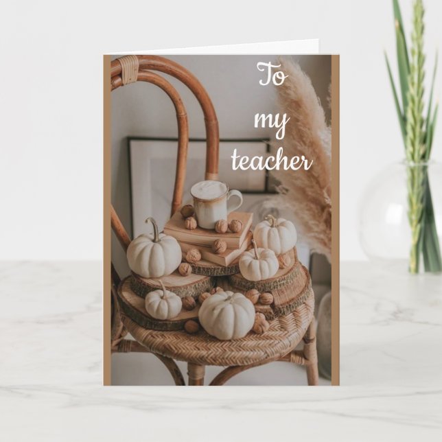 TILL MIN **TEACHER** VID THANKSGIVING-KORT HELGKORT (Framsida)