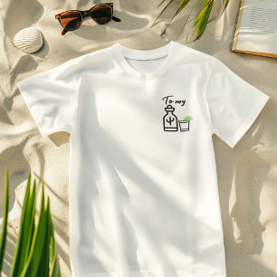 Till min tequila, minimalistisk, Roligt par matchn T Shirt