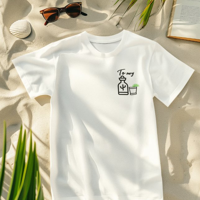 Till min tequila, minimalistisk, Roligt par matchn T Shirt (Skapare uppladdad)
