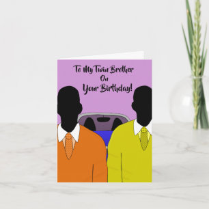 Till min tvilling på dig är afrikansk amerikansk a kort