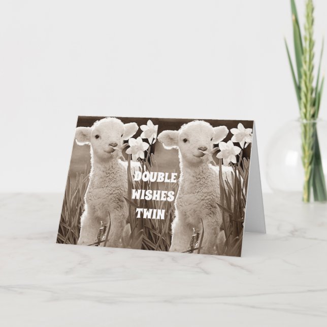 ***TILL MIN TWIN DUBBLA ÖNSKEMÅL I PÅSK** HELGKORT (Framsida)