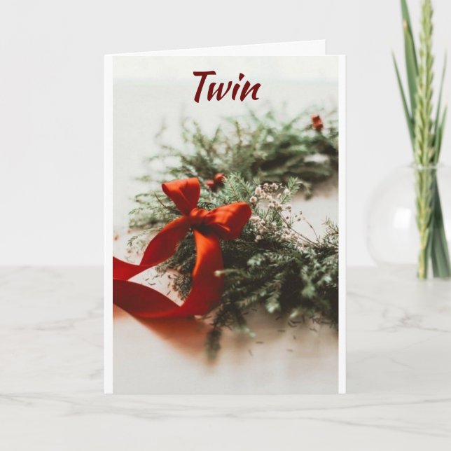 **TILL MIN TWIN PÅ CHRISTMAS** HELGDAG-KORT HELGKORT (Framsida)