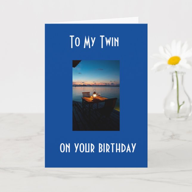 TILL MIN **TWIN** PÅ DIN BIRTHDAY KORT (Liten växt)