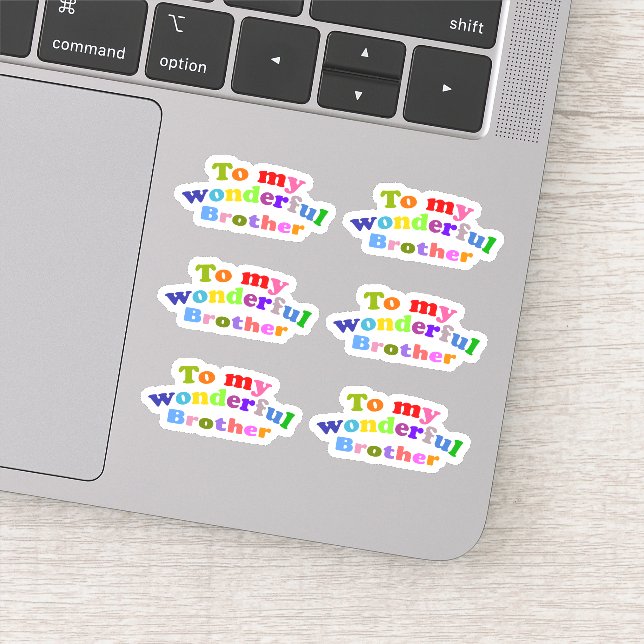 Till min underbara bror klistermärken (Detalj)