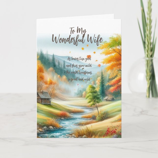 Till min underbara fru.. tack kort (Framsida)