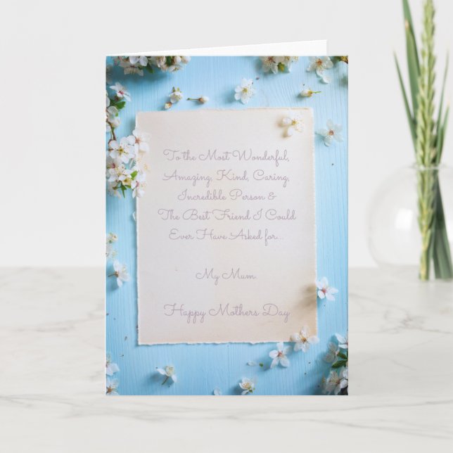 Till min underbara Morsa på Mors dag Kort (Framsida)