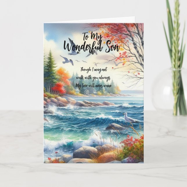 Till min underbara son... tack kort (Framsida)