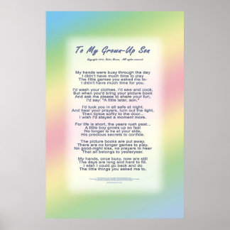 Till min uppväxande son poster