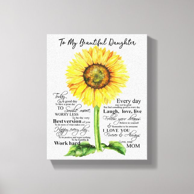 Till min vackra dotter canvastryck (Framsida)