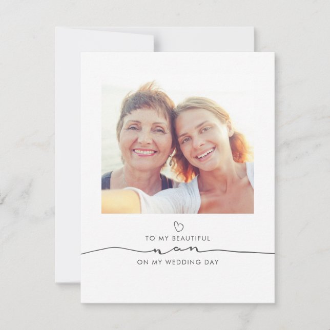 Till min vackra nan på min Bröllopsdag (Framsida)