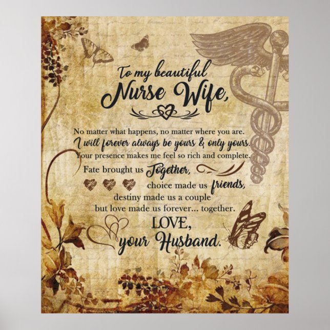 Till min vackra sjukhustru från Make filt Poster (Framsidan)