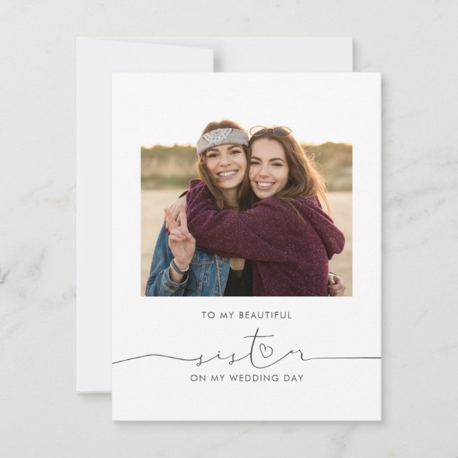 Till min vackra syster på min Bröllopsdag (Framsida)