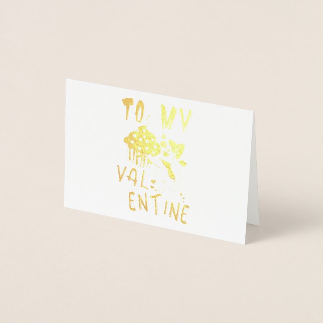 Till min Valentine Folierat Kort (Framsida)