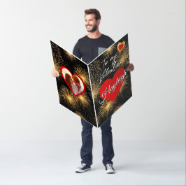 TILL MIN VALENTINE GULD FIREWORKS JUMBO-KORT