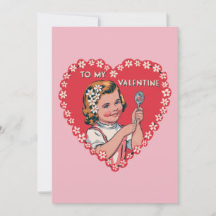 Till min Valentine Vintage gratulationskort Julkort