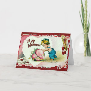 Till min Valentine Vintage Helgkort