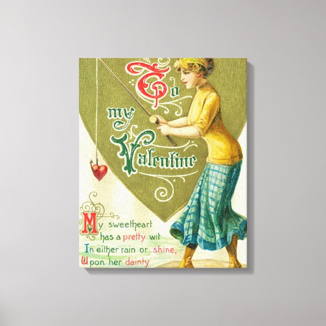 Till min Valentine Woman Canvastryck (Framsida)